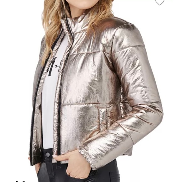 David Lerner Jackets & Blazers - David Lerner Bomber jacket womens small metallic color EUC